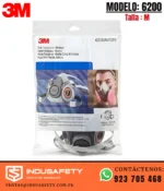 Empaque del respirador 3M 6200 de doble vía reutilizable talla M