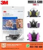 Empaque del respirador 3M 6300 de doble vía reutilizable talla L