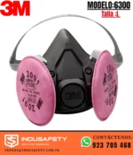 Respirador 3M 6300 de doble vía reutilizable talla L para protección respiratoria industrial