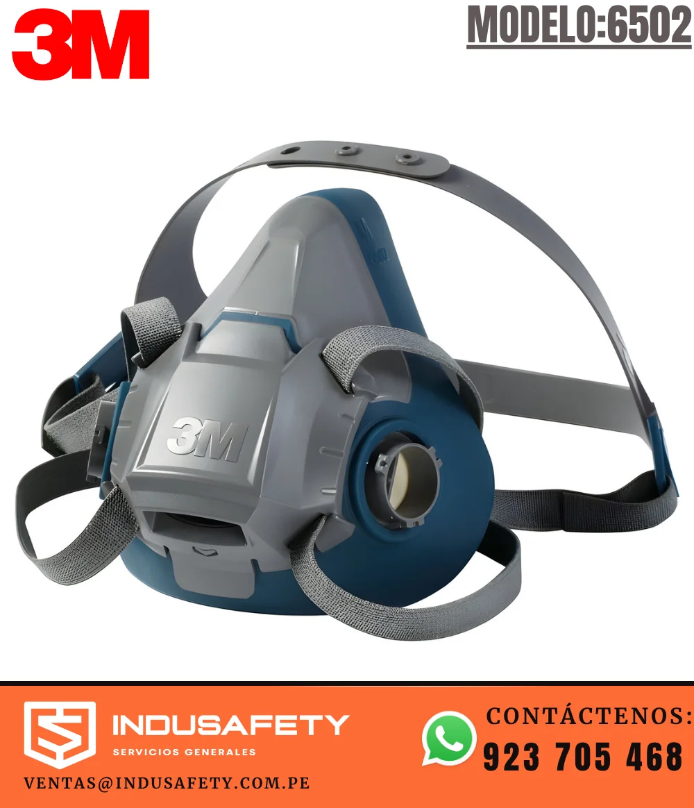 Respirador 3M 6502 media cara de silicona reutilizable