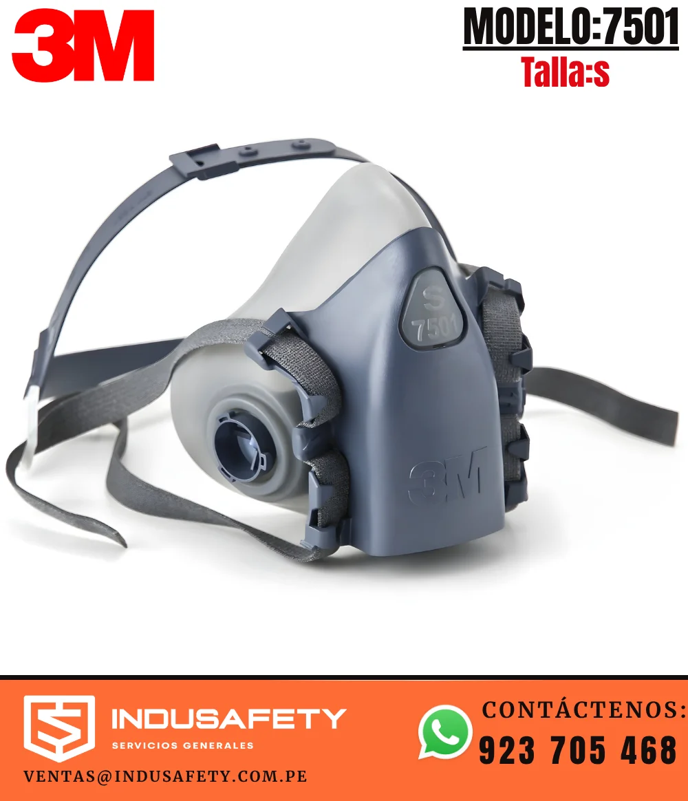 Respirador 3M 7501 media cara de silicona reutilizable