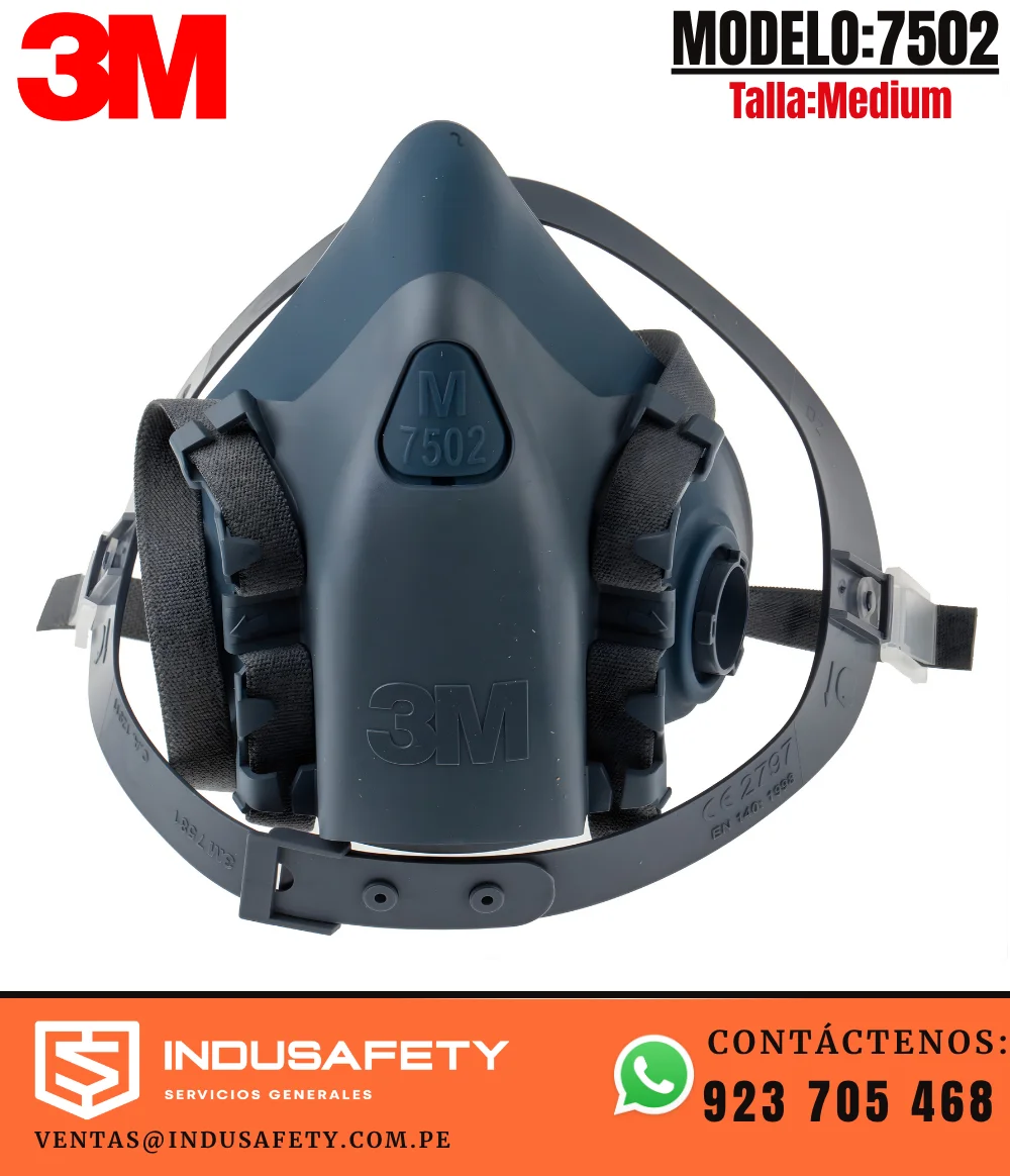Respirador 3M 7502 media cara de silicona reutilizable