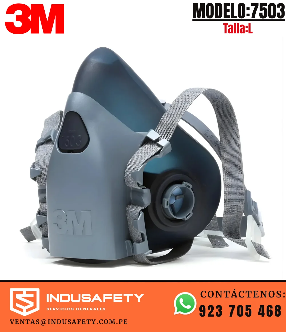 Respirador 3M 7503 media cara de silicona de doble vía
