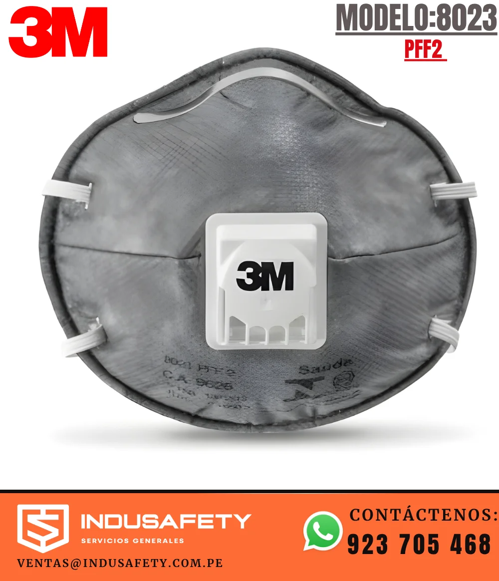 Respirador 3M 8023 PFF2 con válvula y carbón activado