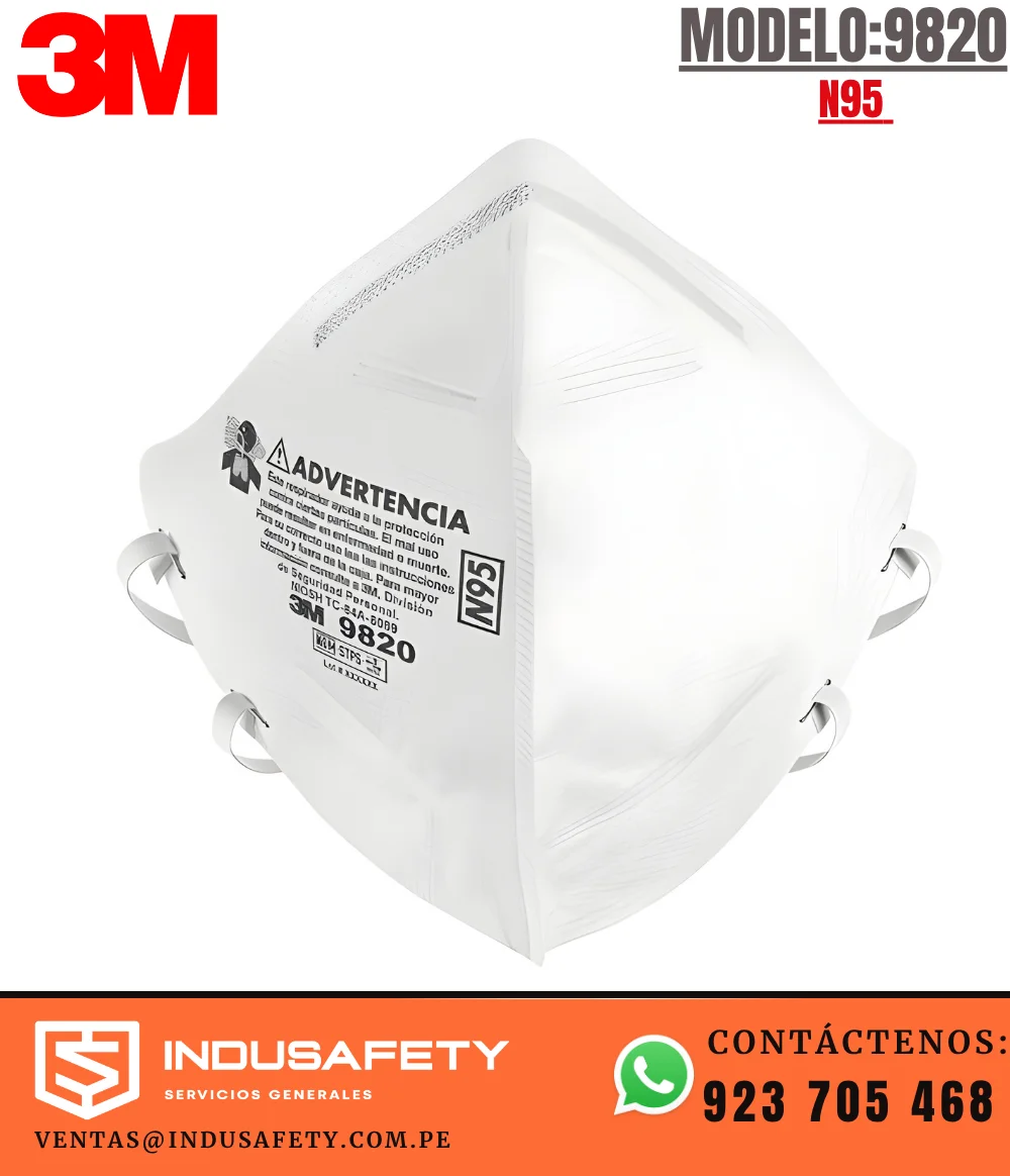 Respirador 3M 9820 N95 plegable contra partículas