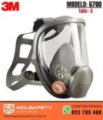 Vista frontal del respirador cara completa 3M 6700 reutilizable