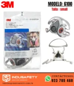 Presentación del respirador media cara 3M 6100 reutilizable talla S