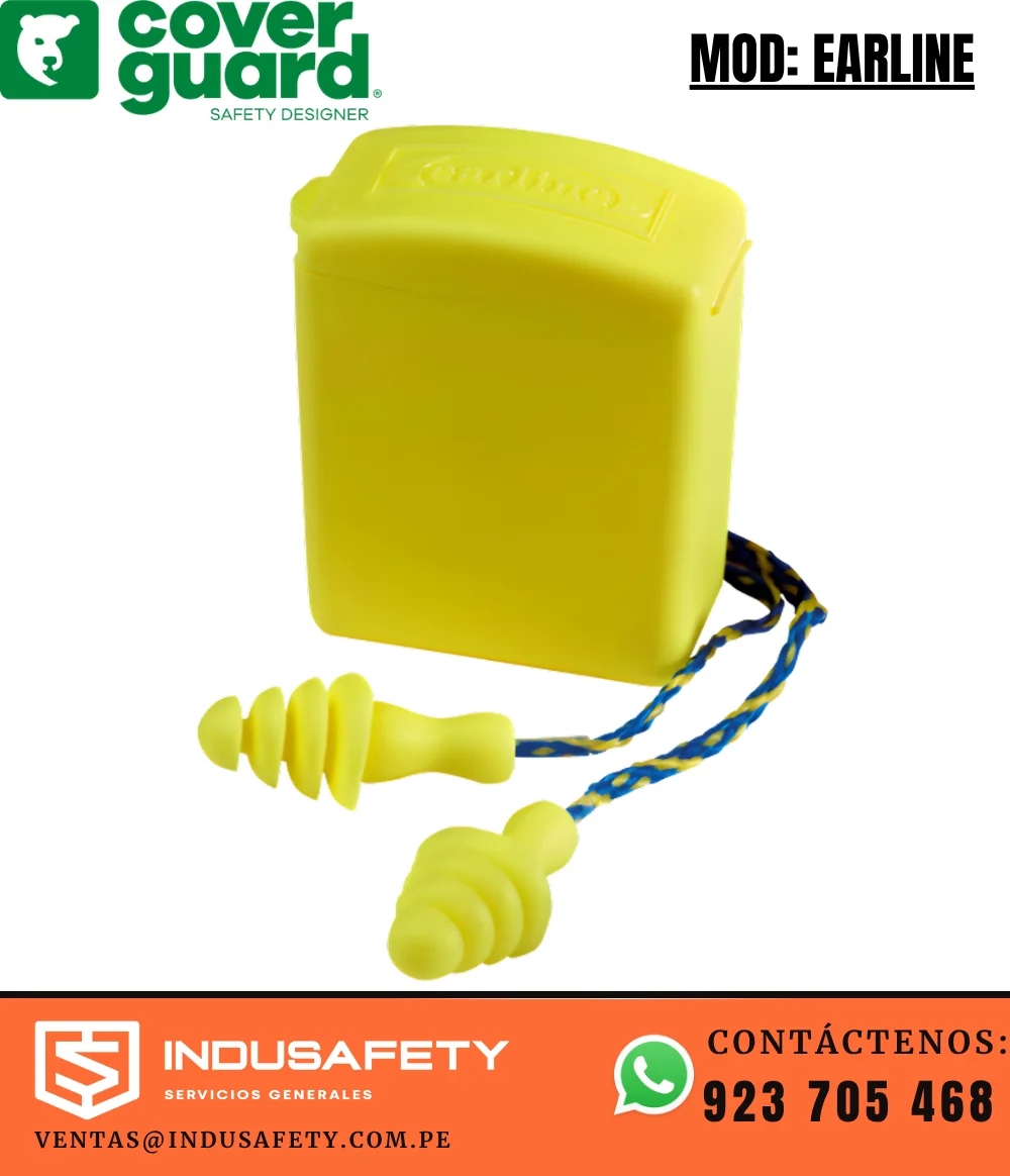 Tapones auditivos Coverguard EARLINE 30213 de 4 aros con Cordón