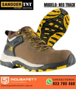 Zapato de seguridad Neo Track Sandder TNT con suela de alto agarre y diseño industrial resistente.