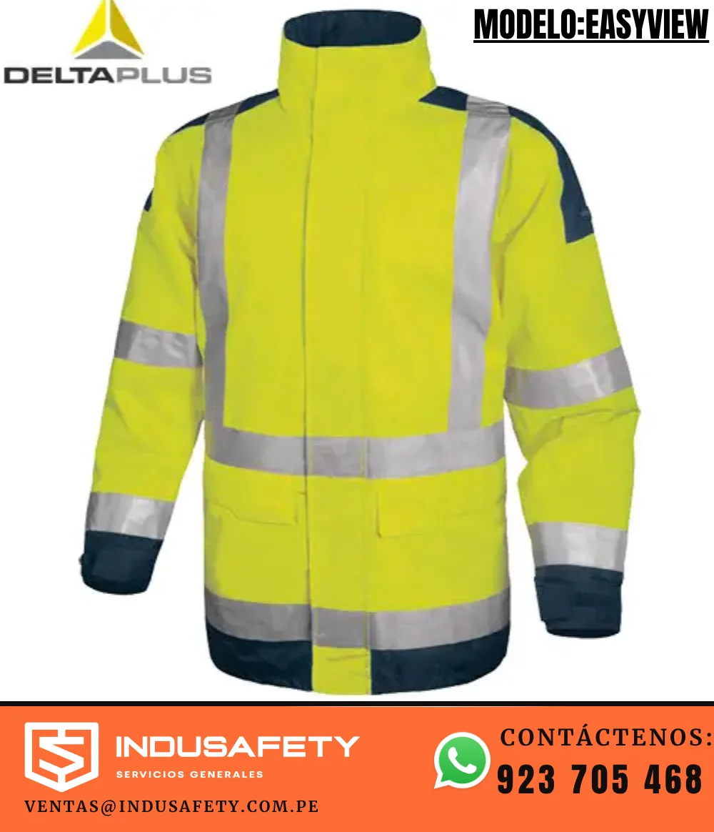 Casaca Delta Plus EASYVIEW EN ISO 20471 amarillo fluo azul marino