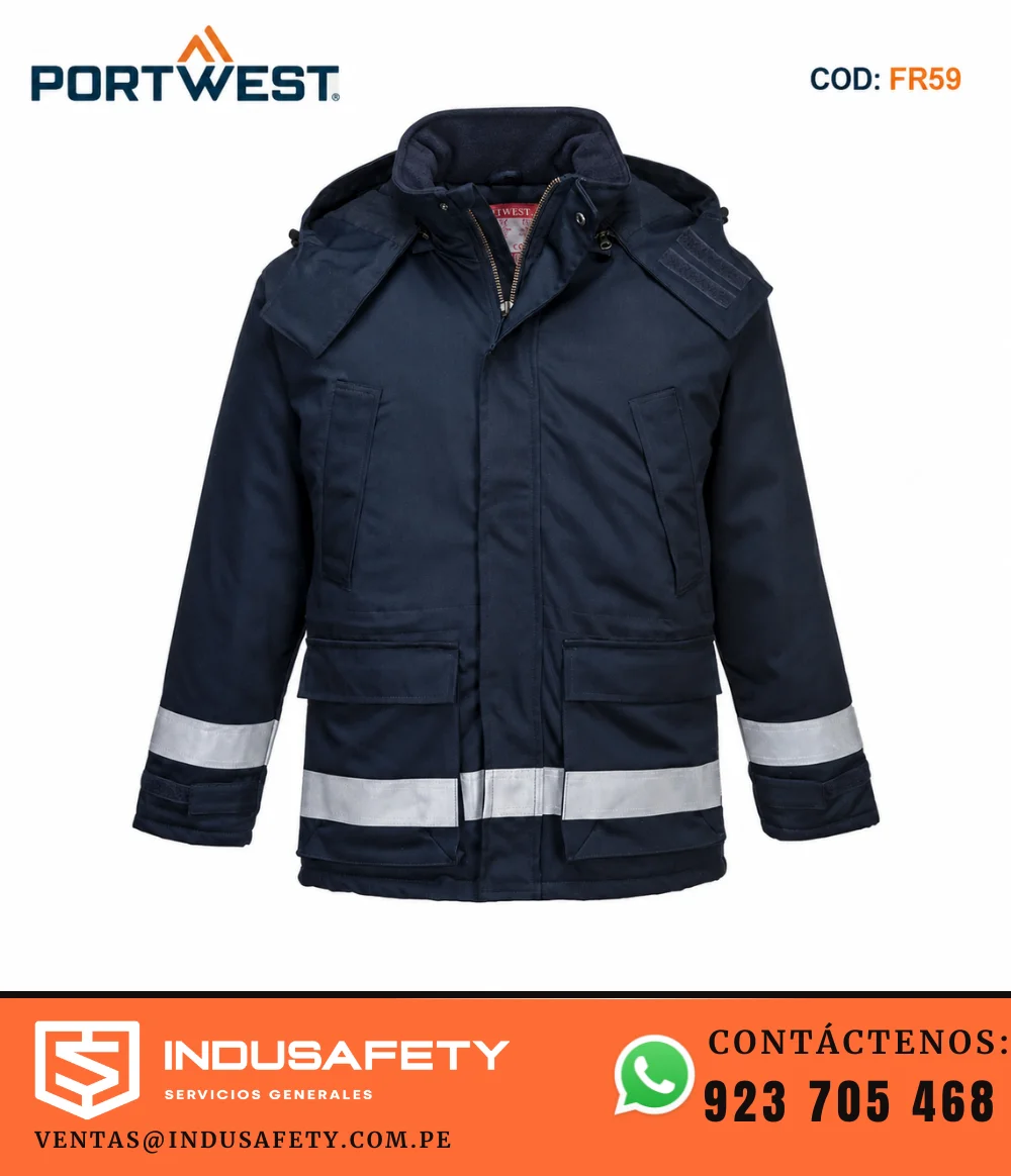 Casaca ignífuga Portwest FR59 azul marino antiestática