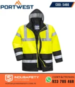 Casaca Térmica Impermeable Portwest S466 de alta visibilidad amarillo negro