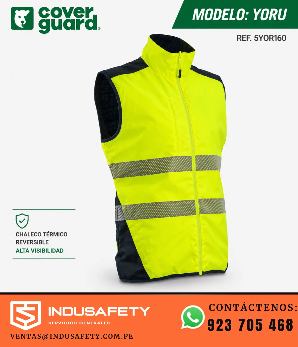 Chaleco Coverguard YORU 5YOR160 alta visibilidad térmico reversible