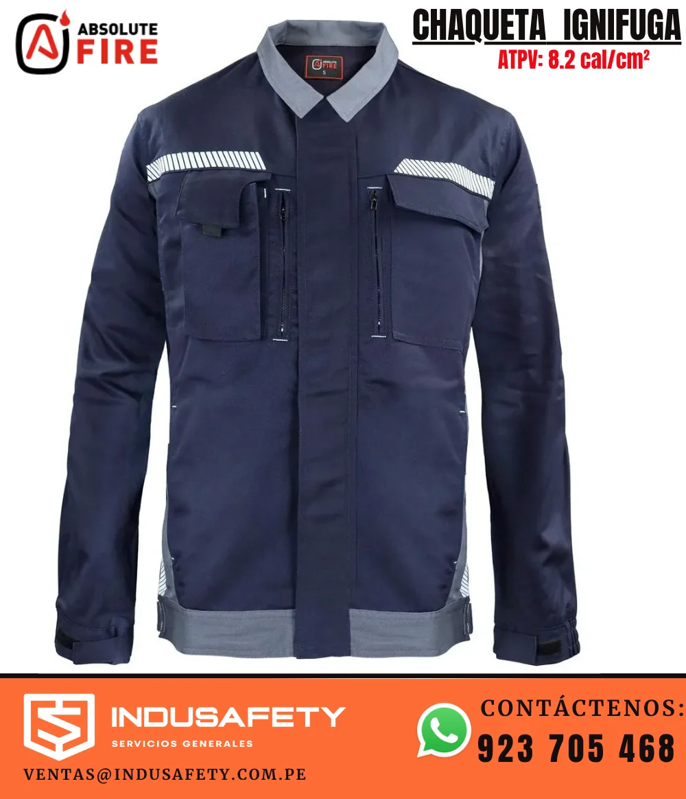 Chaqueta Ignífuga 8.2 cal/cm² Absolute Fire azul marino
