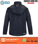 Chaqueta Impermeable Absolute Zero Wind Pro Azul Marino vista posterior