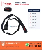 Correa anti arco eléctrico BSD con hebilla, disponible en tallas de 90 a 130 cm.
