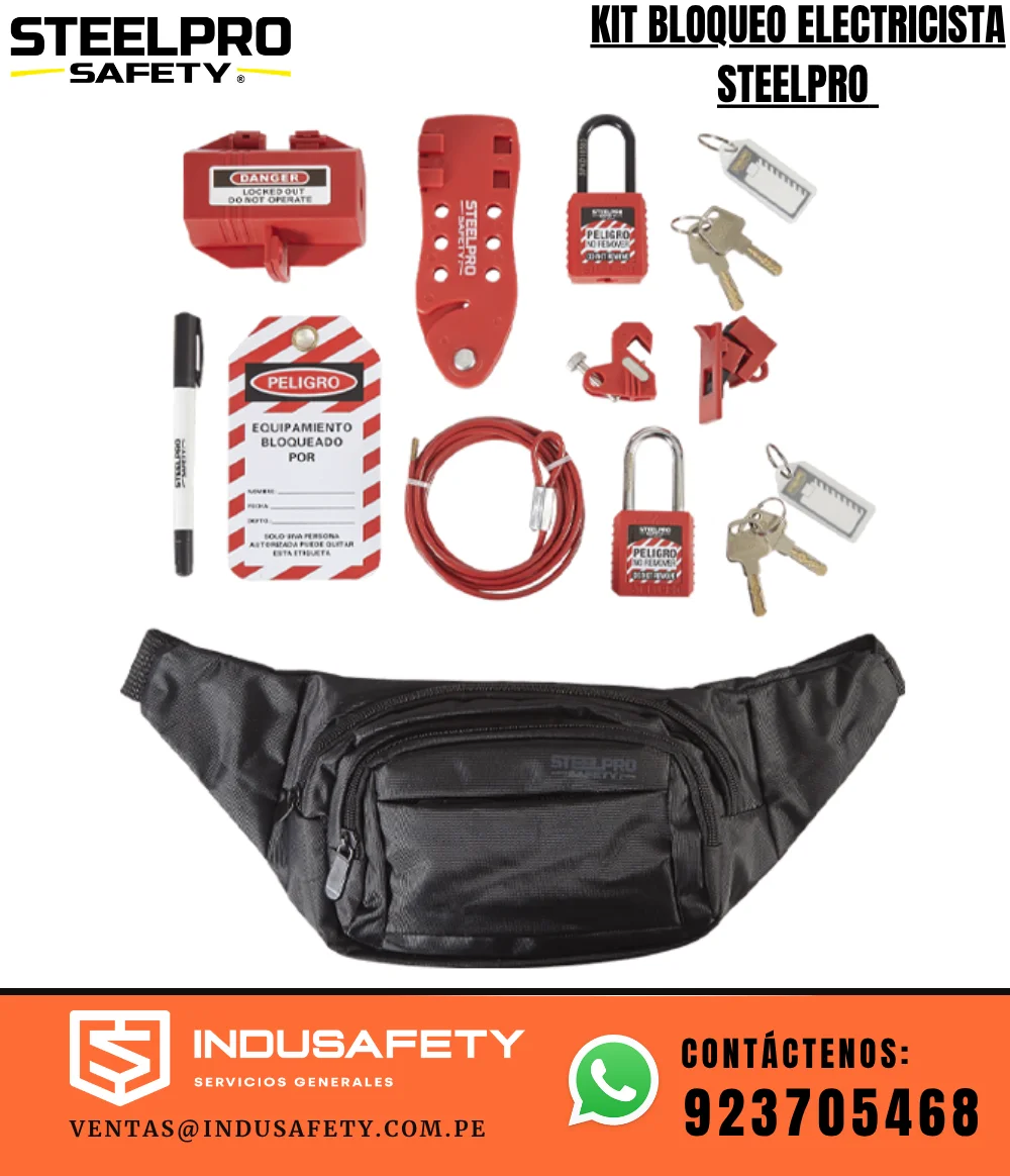 Kit de Bloqueo Electricista Steelpro 501355 para seguridad industrial