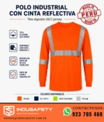 Polo Industrial con Cinta Reflectiva en algodón 20/1 jersey