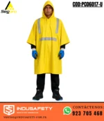 Poncho de PVC con cinta reflectiva amarillo Segpro PC06017-U frontal