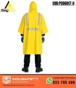 Poncho de PVC con cinta reflectiva amarillo Segpro PC06017-U posterior
