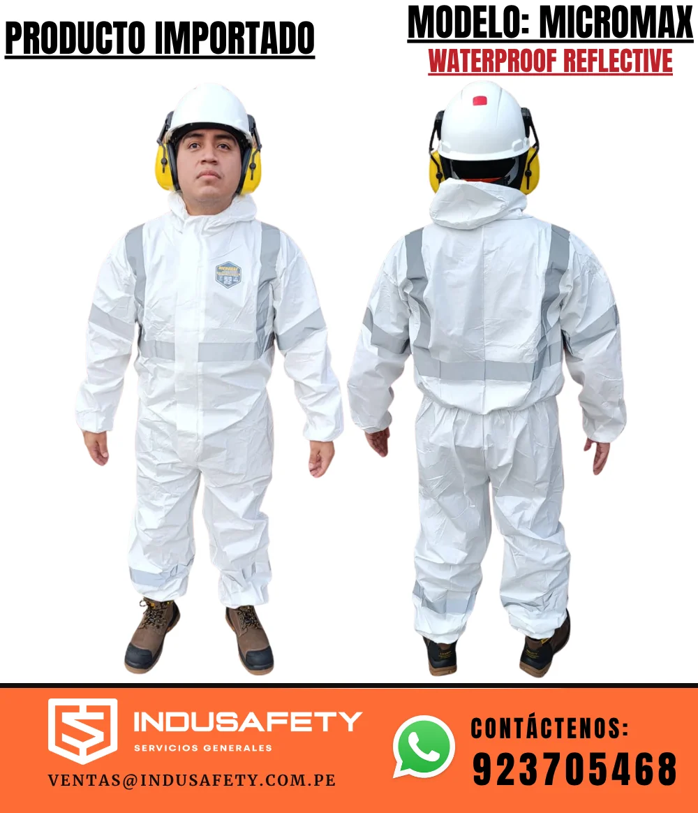 Traje Tyvek Blanco con Cinta Reflectiva Micromax Waterproof