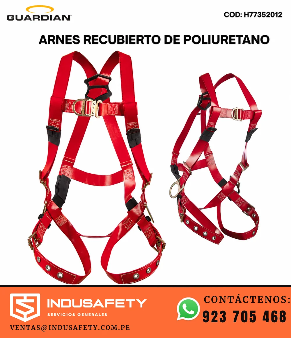 Arnés recubierto de poliuretano Guardian H77352012 de 4 anillos