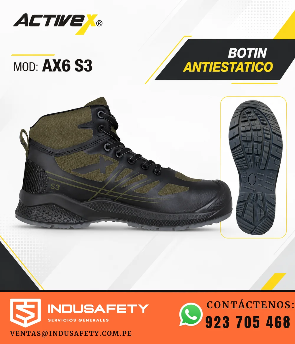 Botín antiestático ActiveX AX6 S3 con puntera de acero