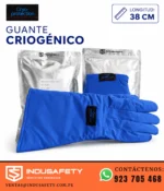 Guante criogénico de seguridad 38 cm con empaque para protección contra frío extremo