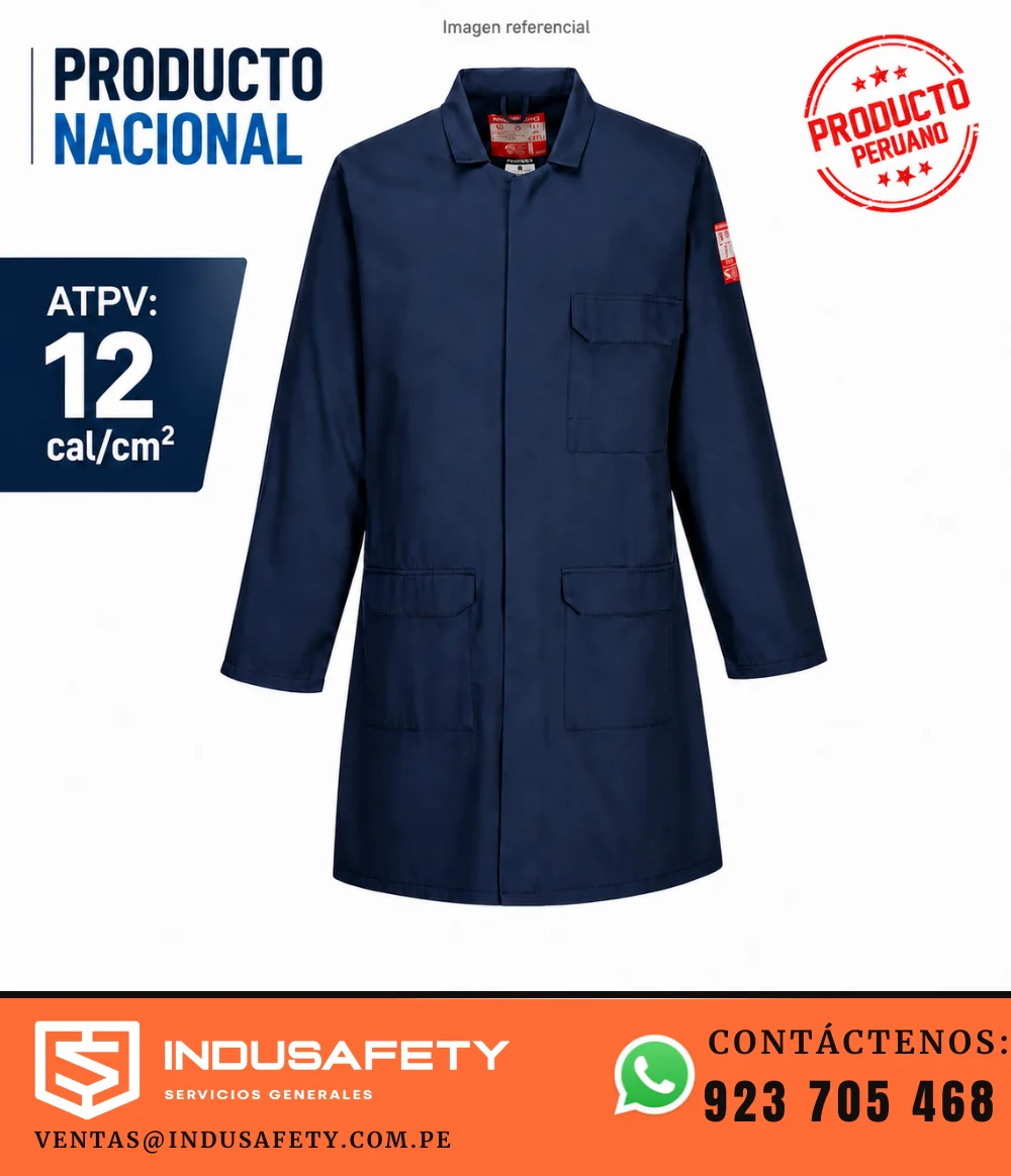 Guardapolvo ignífugo 12 cal/cm² resistente a la llama producto nacional