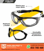 Lentes Turbine Steelpro claros con almohadilla desmontable