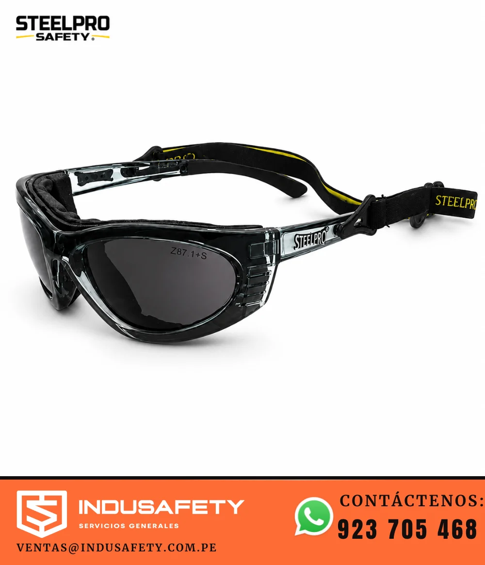 Lentes Turbine Steelpro oscuros con tratamiento antiempañante
