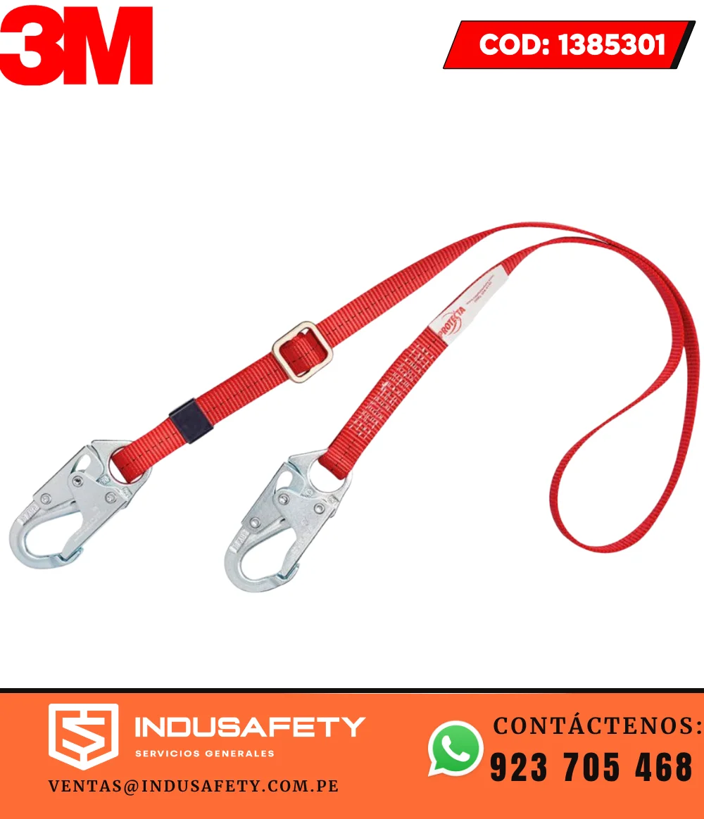 Línea de Posicionamiento 3M 1385301 Regulable de 1.8 m con ganchos de seguridad