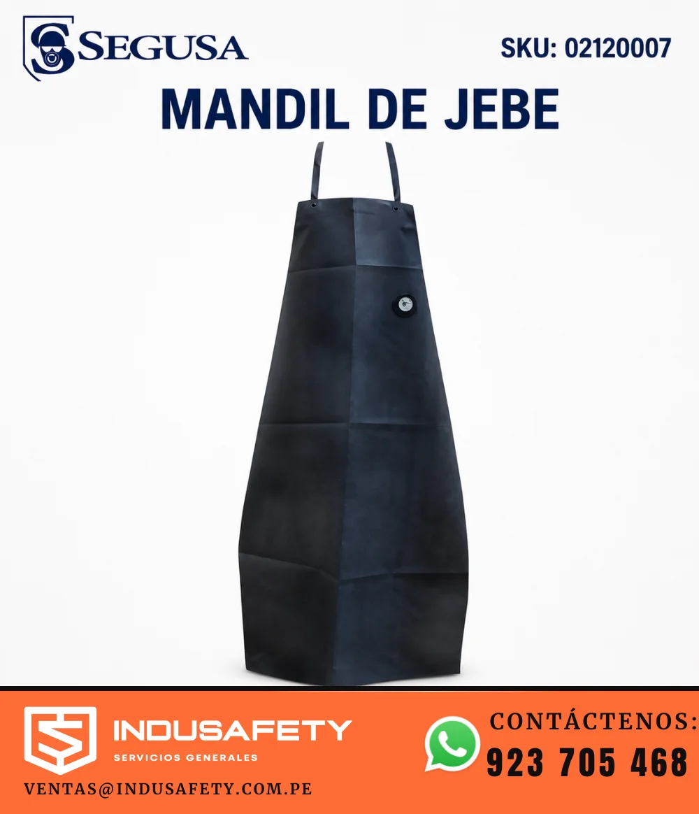 Mandil de jebe Segusa negro en 2 medidas
