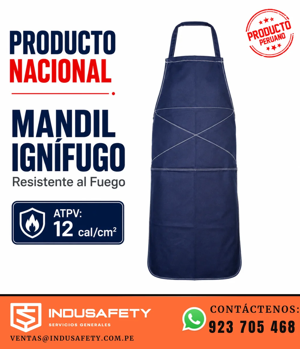 Mandil ignífugo 12 cal/cm² resistente al fuego producto nacional