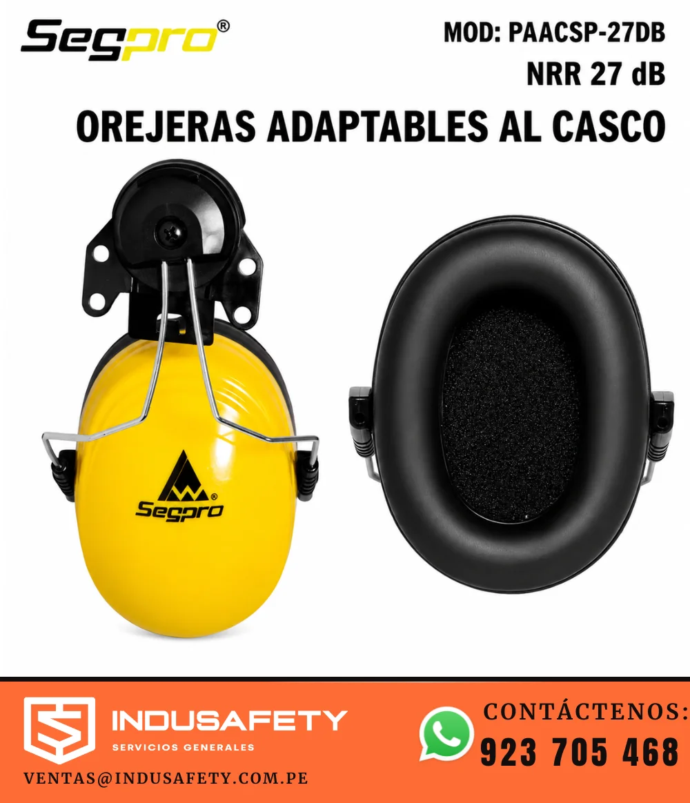 Orejeras adaptables al casco Segpro PAACSP-27DB NRR 27 dB