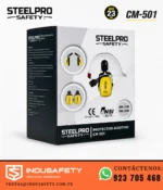 Orejeras Steelpro adaptable al casco CM-501 en empaque con NRR 23 dB
