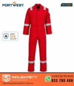Overol ignífugo rojo Portwest FR50 con cinta reflectiva 13.6 cal/cm²