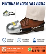 Punteras de acero para visitas en uso sobre calzado