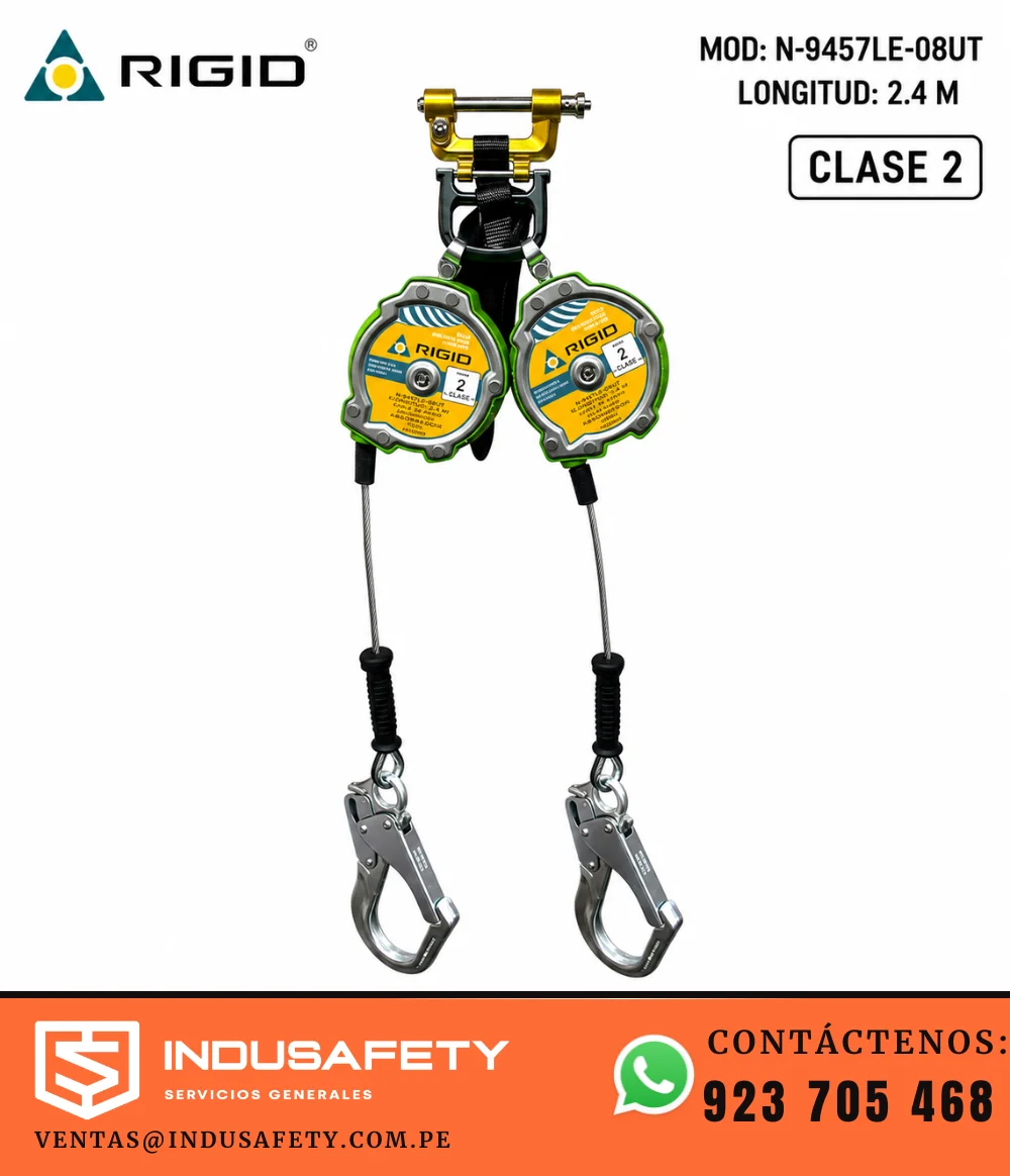 Bloque retráctil doble Clase 2 Rigid de 2.4 m