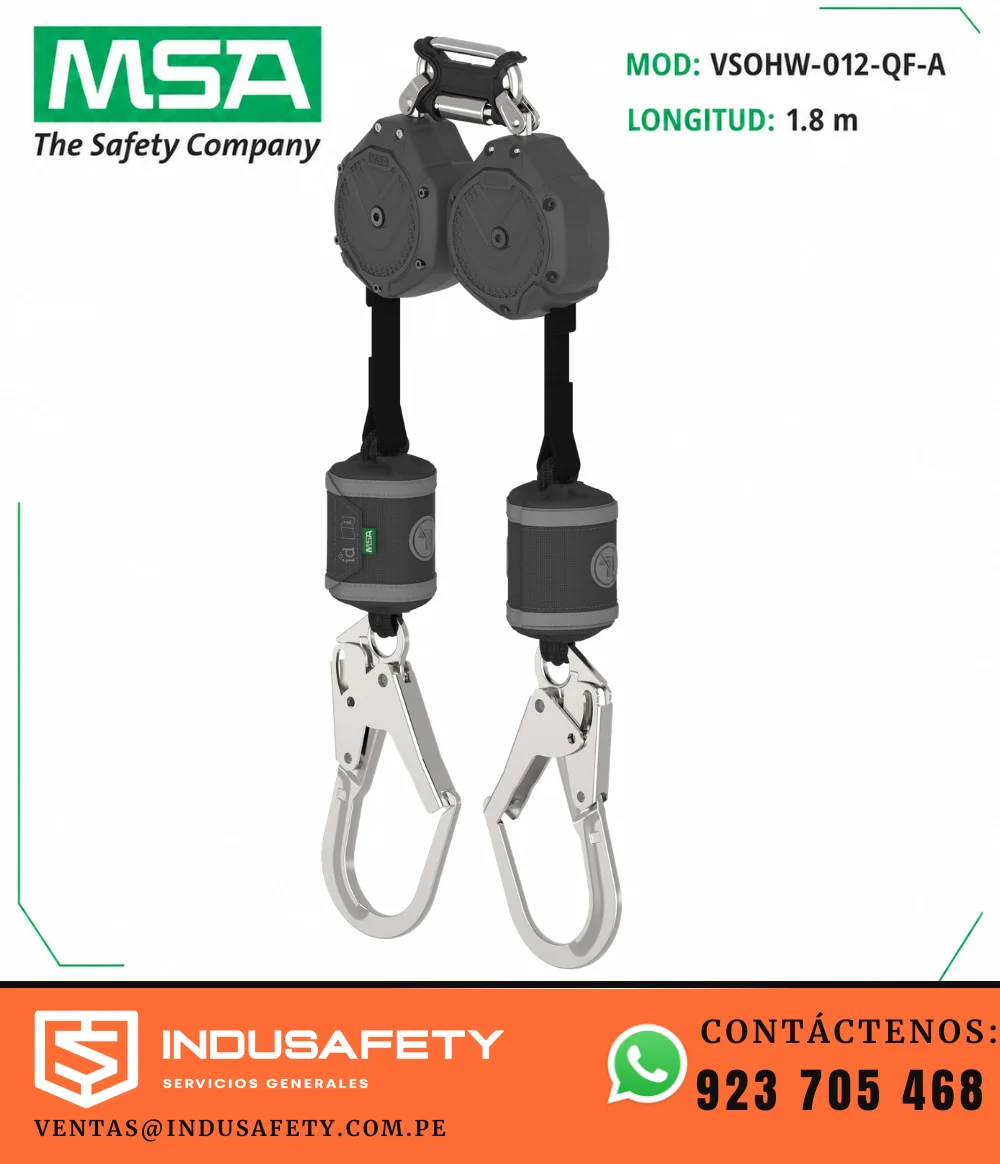 Bloque retráctil MSA doble de 1.8 m VSOHW-012-QF-A