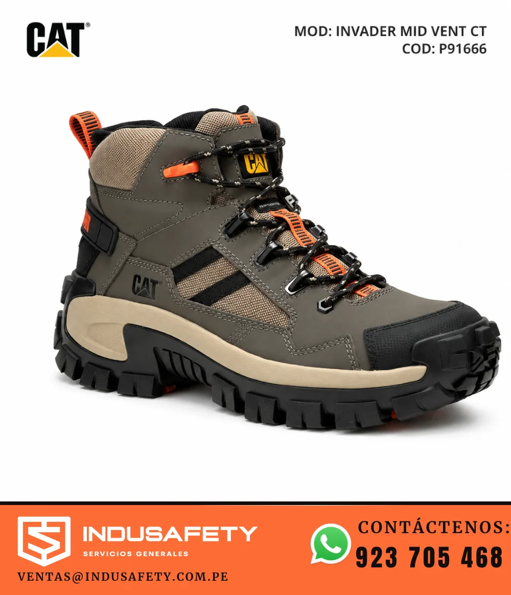 botín CAT Invader Mid Vent CT P91666 para hombre