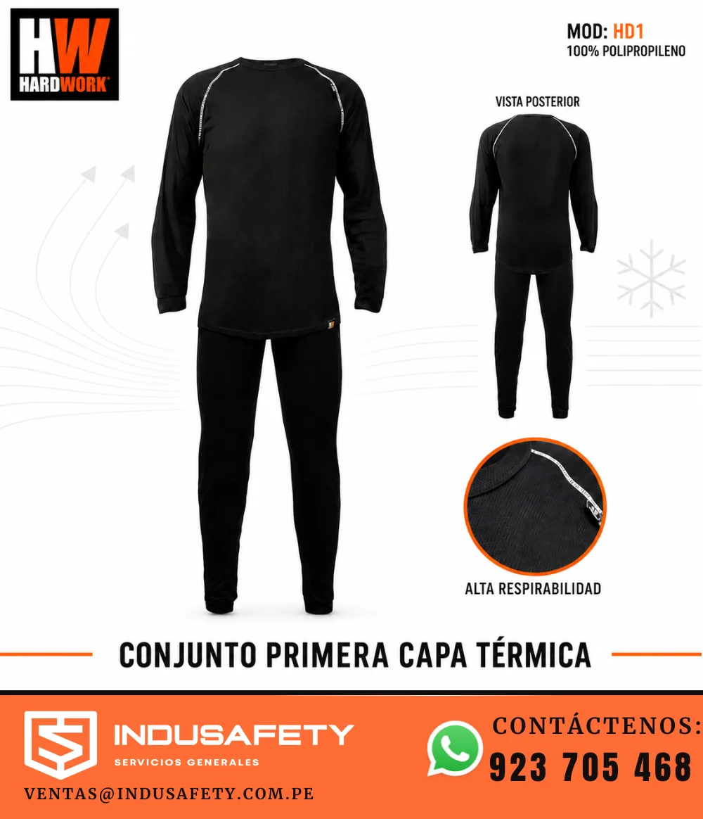 Conjunto primera capa térmica HardWork HD1 de 100% polipropileno