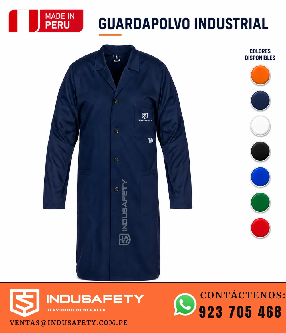 Venta de guardapolvos para trabajo industrial en 7 colores