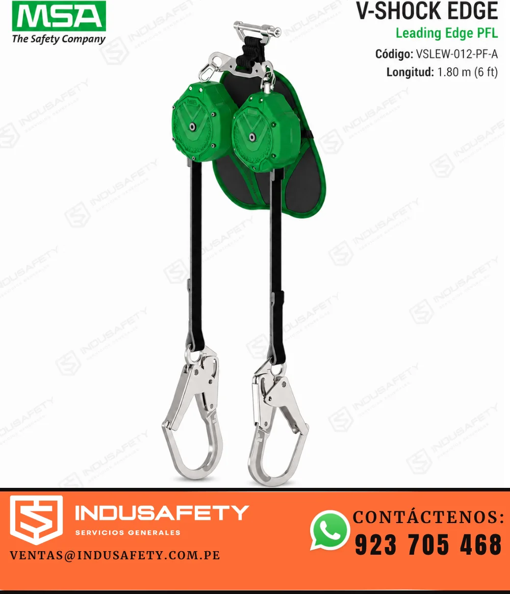 Bloque retráctil doble MSA VSLEW-012-PF-A de 1.8 m