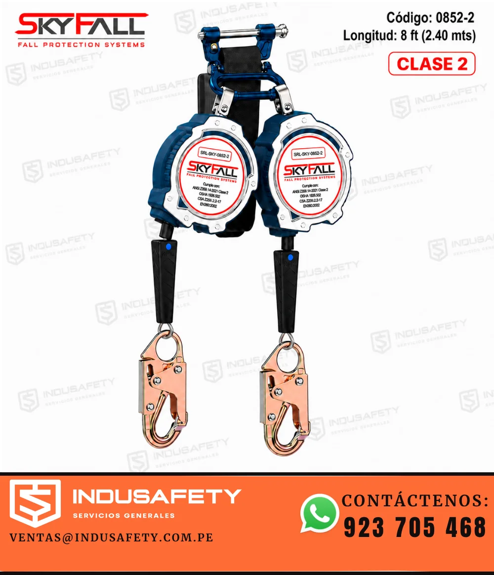 Bloque Retráctil Doble Tipo 2 Skyfall 0852-2 de 8 pies