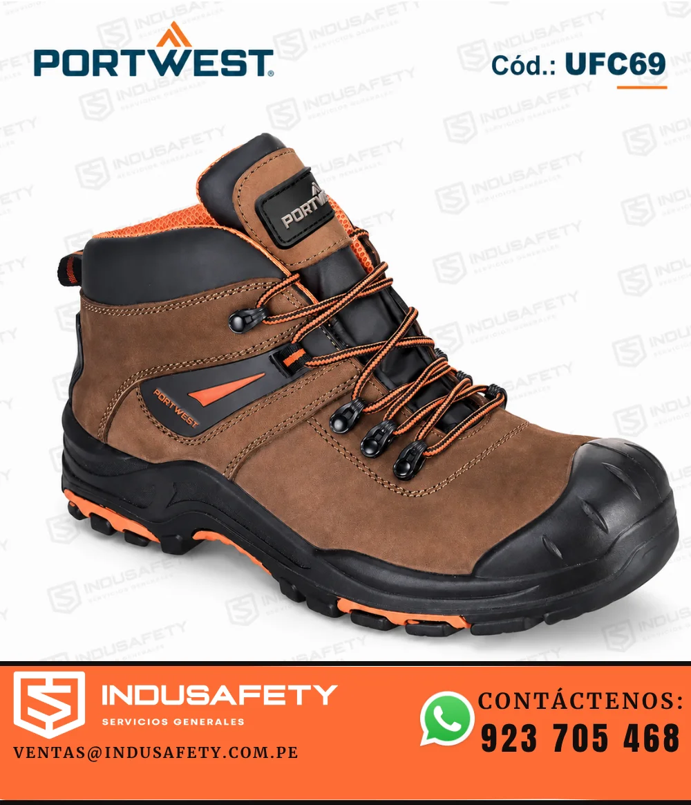 Bota de seguridad Portwest UFC69 Montana Hiker S3 color marrón