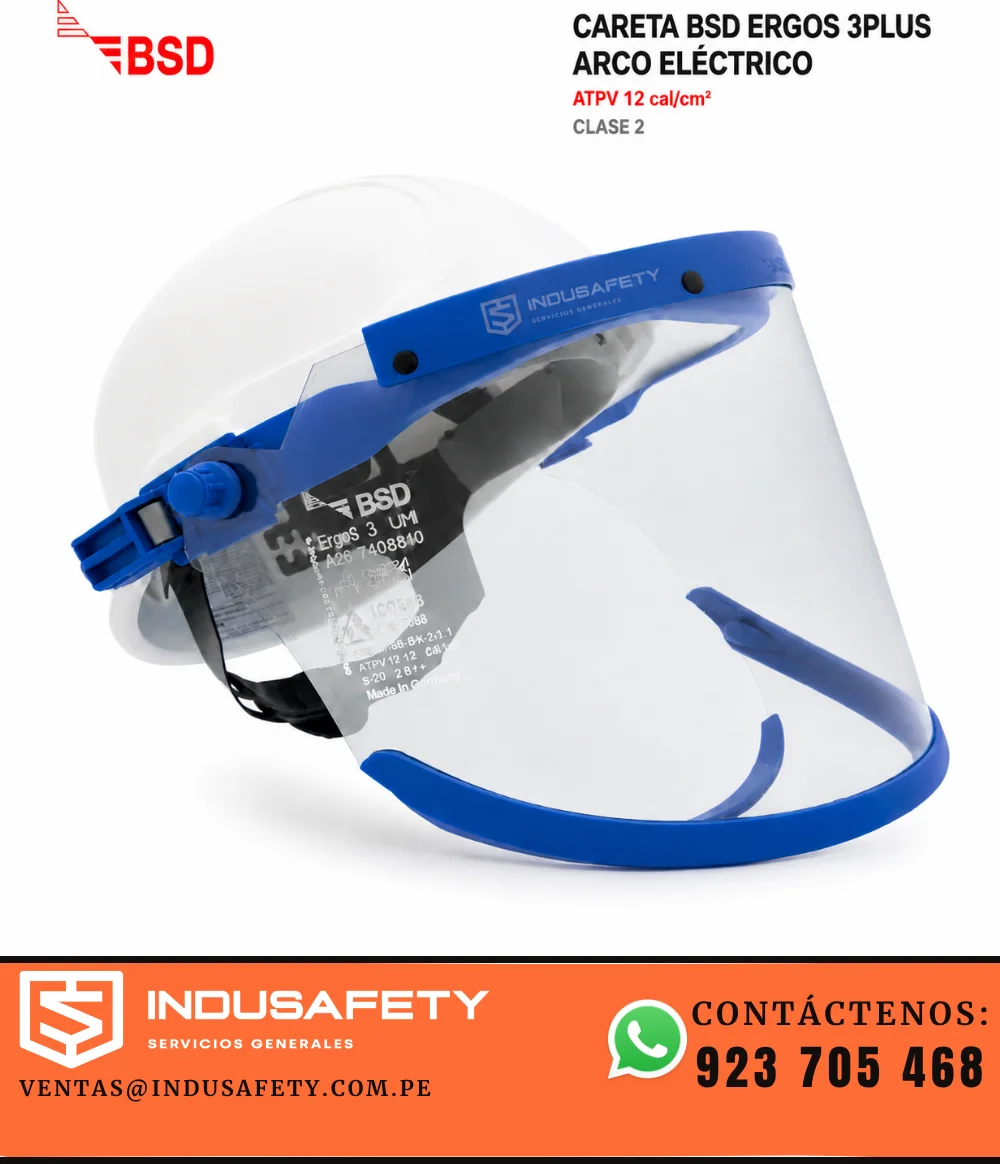 Careta para arco eléctrico 12 cal/cm² BSD ErgoS 3plus