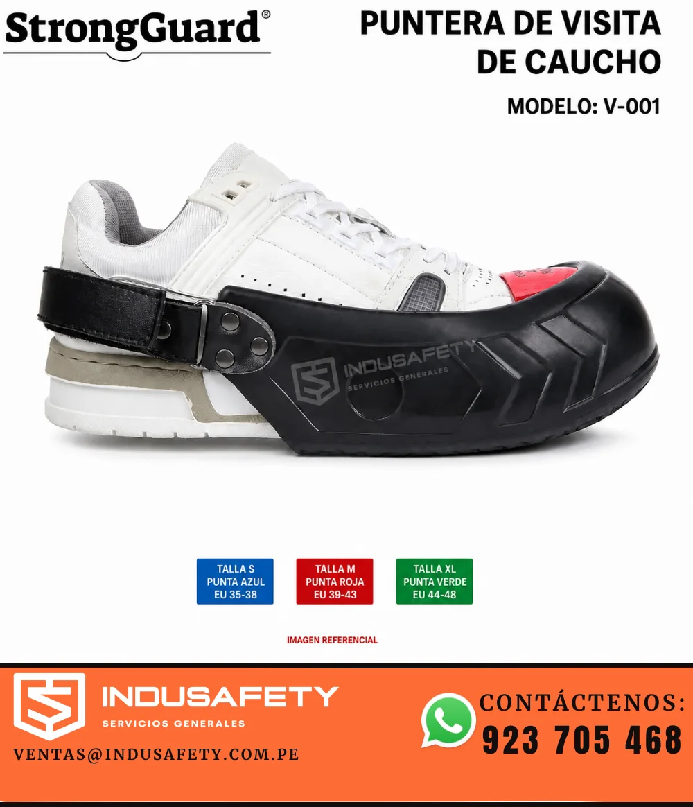 Puntera de visita de caucho StrongGuard V-001 sobre calzado
