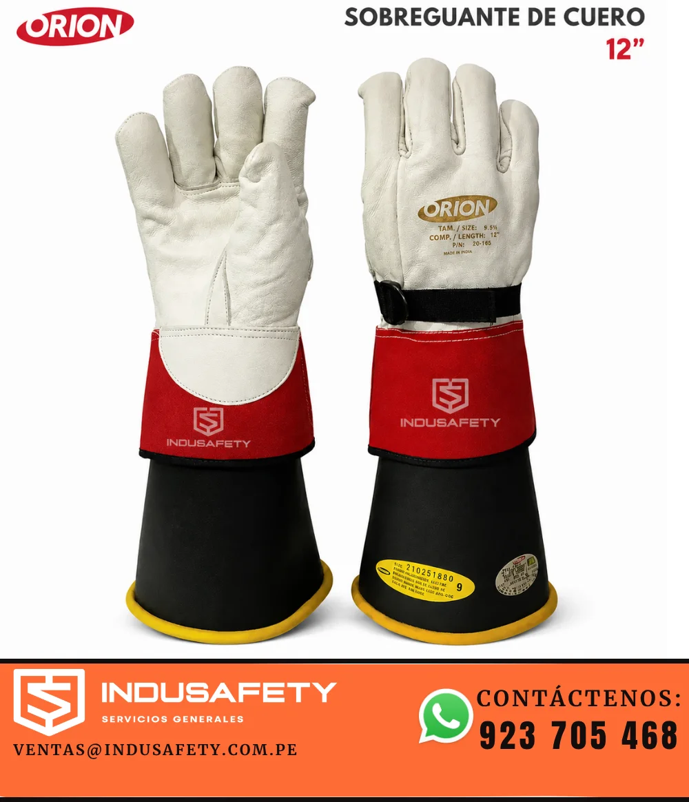 Sobreguante de cuero para guantes dieléctricos Orion de 12 pulgadas
