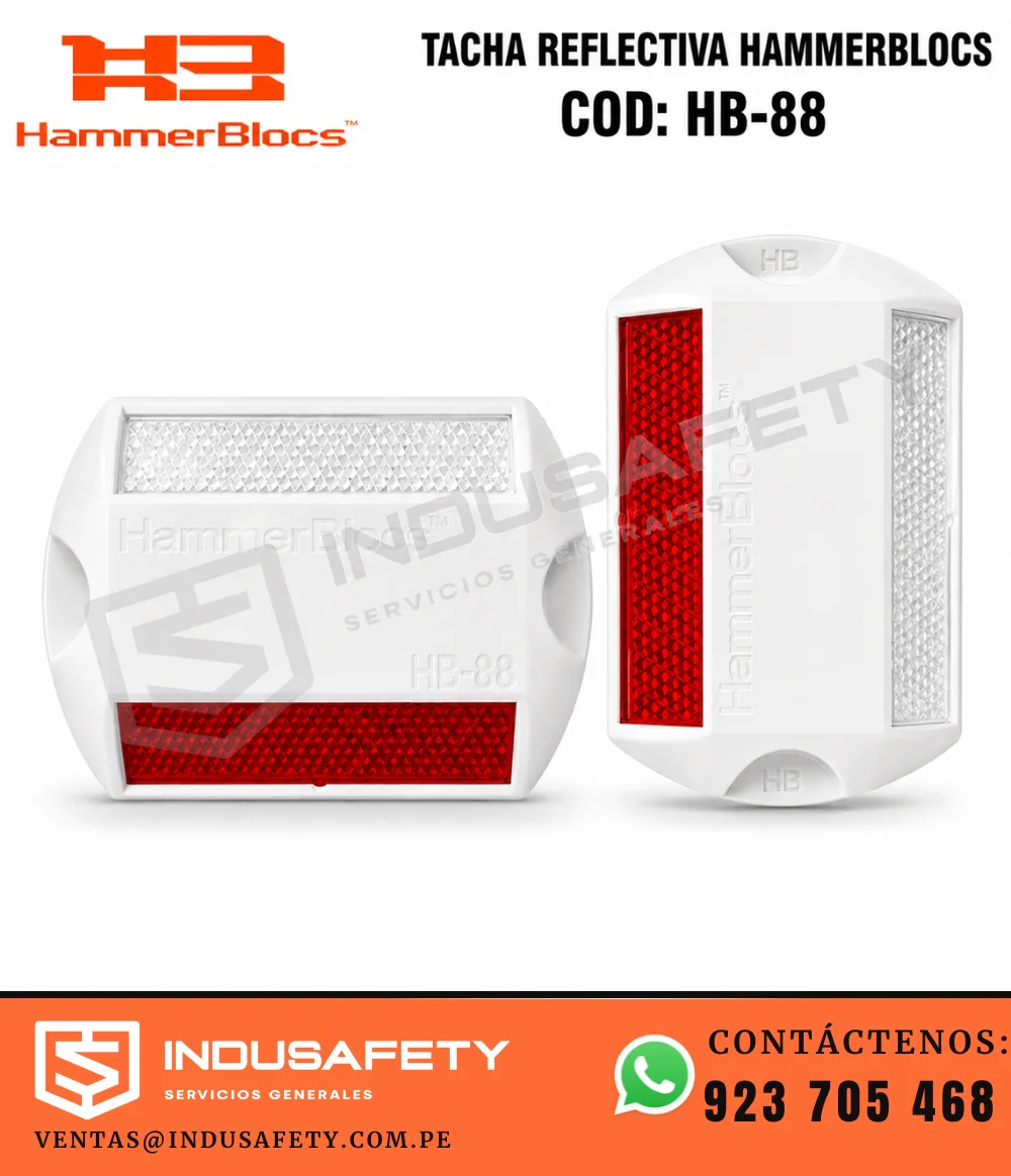 Tachas reflectivas bidireccionales HammerBlocs HB-88